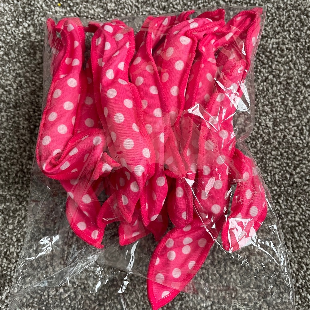 Pink and White Polka Dot Hair Tools Set